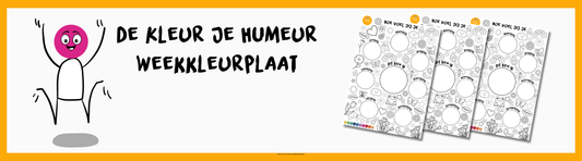 Kleuren, tekenen en ontdekken met de Kleur je Humeur weekkleurplaat